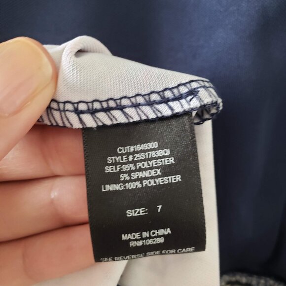 Trixxi Mixed print Fit &Flare Sun Dress Blue Size 7 - Picture 12 of 13